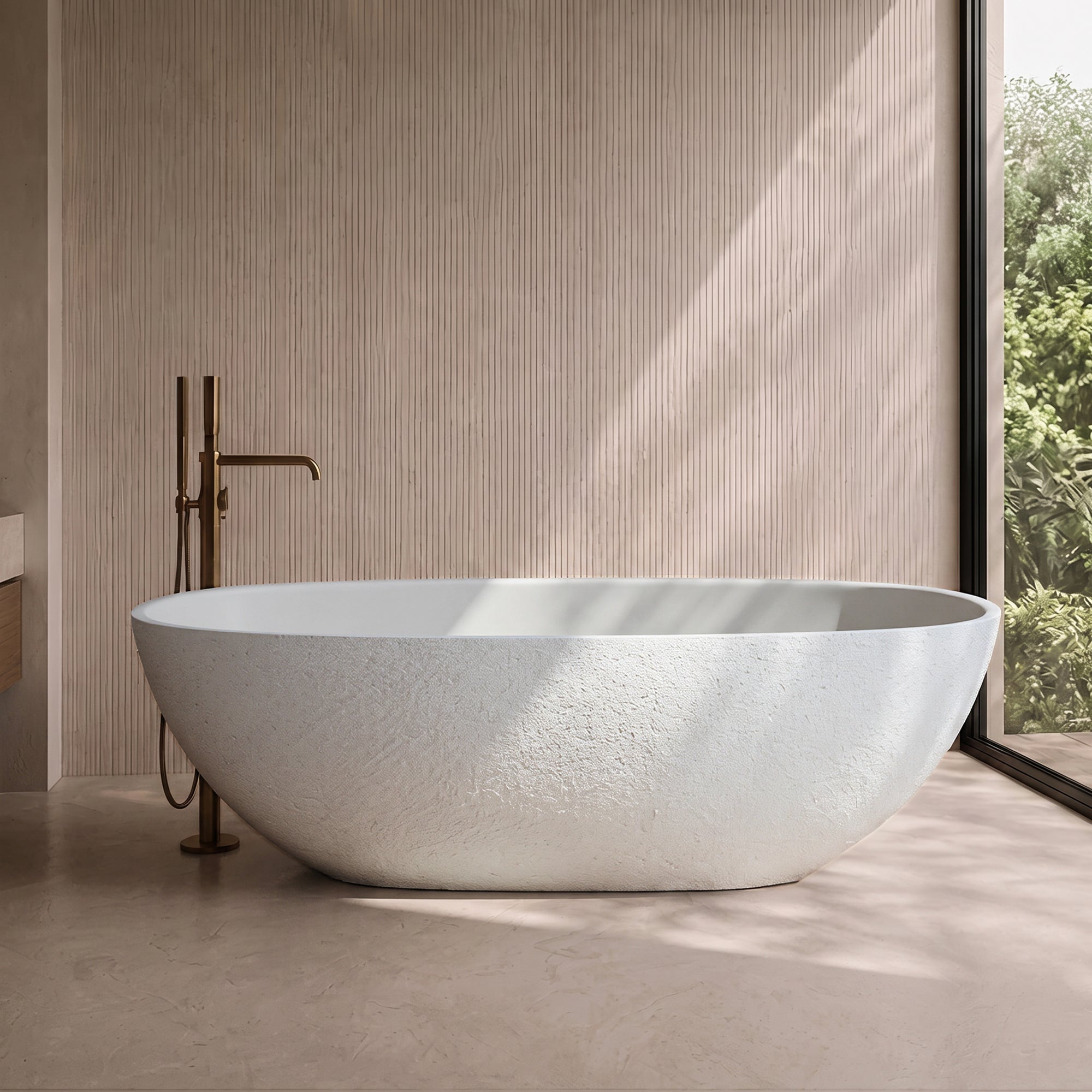 71" CAPPADOCIA OVAL BATHTUB - River Art Stone