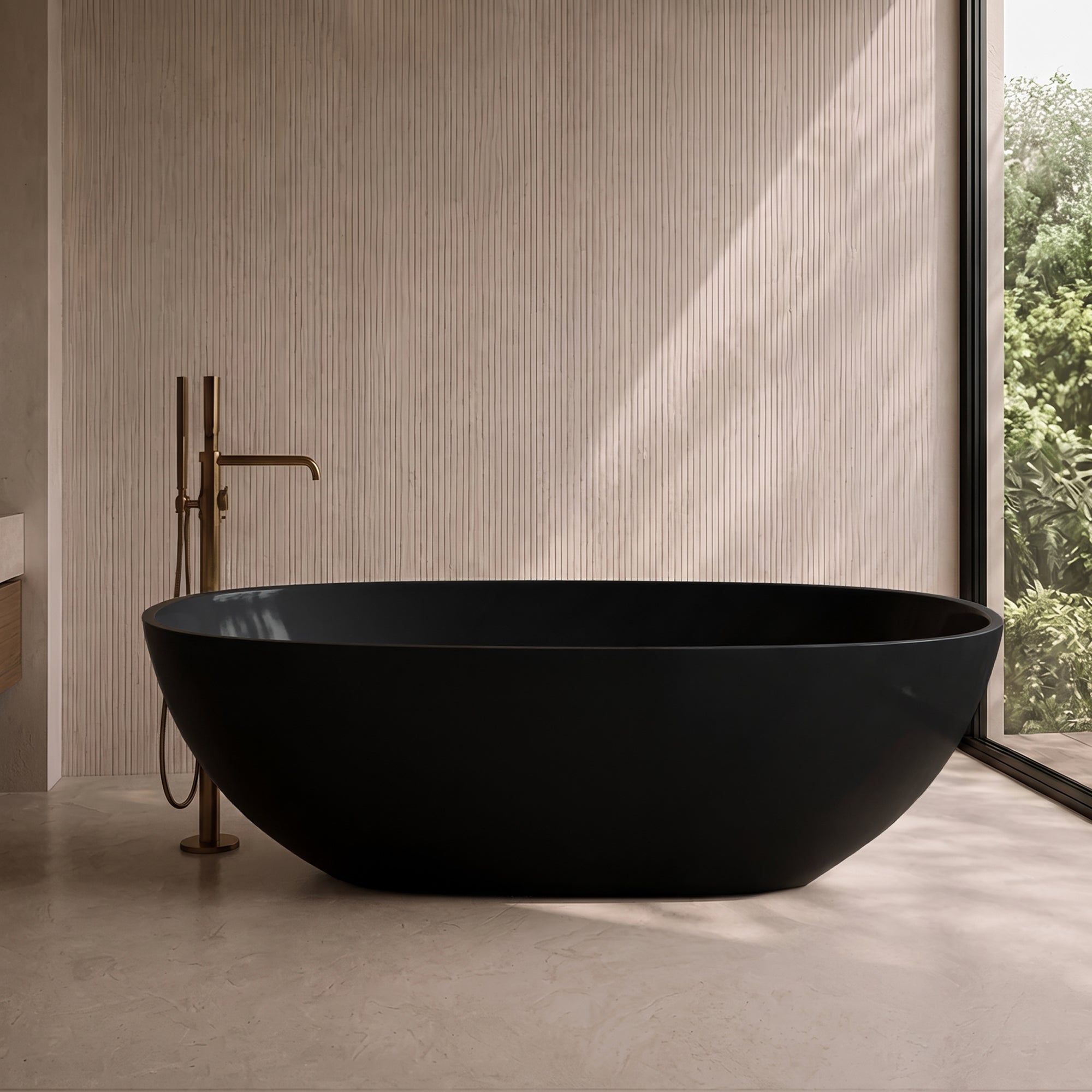 71" CAPPADOCIA OVAL BATHTUB - River Art Stone