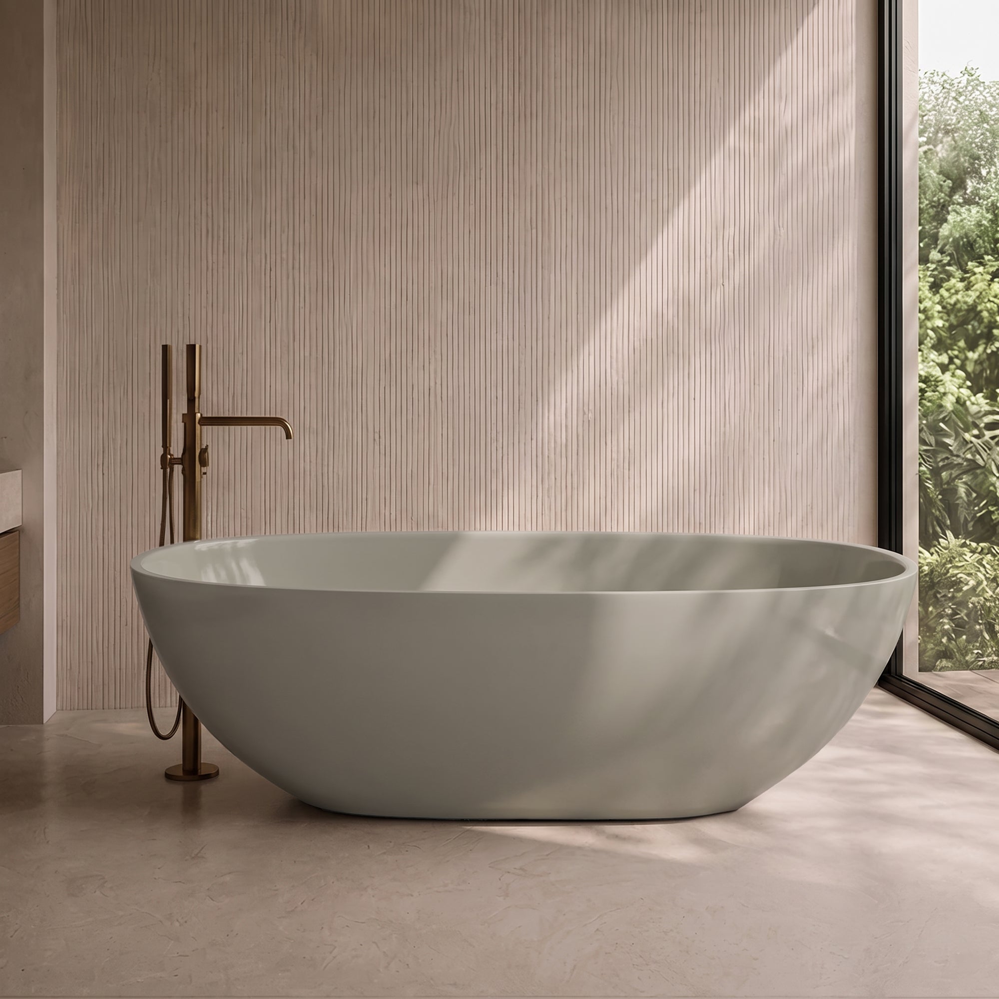 71" CAPPADOCIA OVAL BATHTUB - River Art Stone