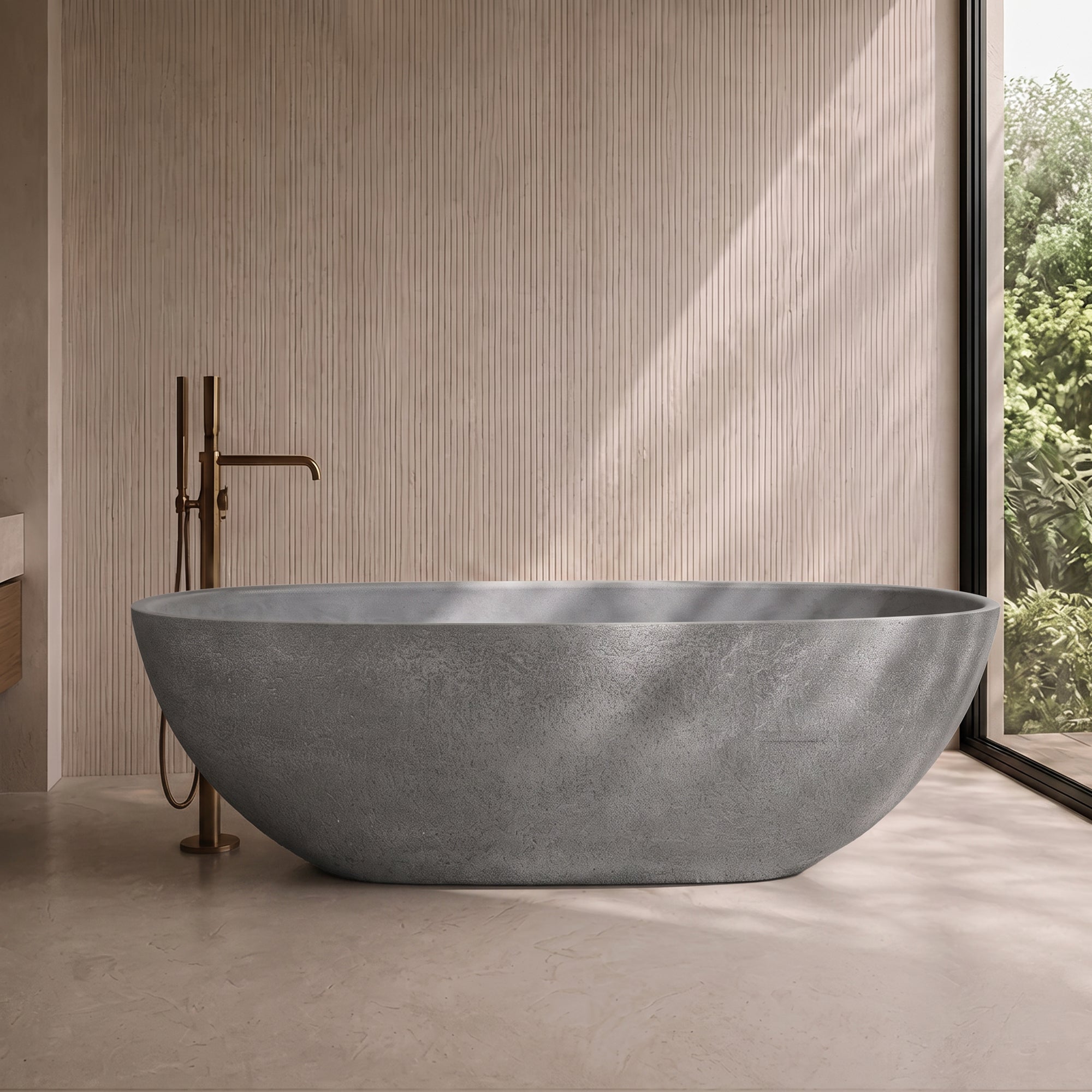 71" CAPPADOCIA OVAL BATHTUB - River Art Stone