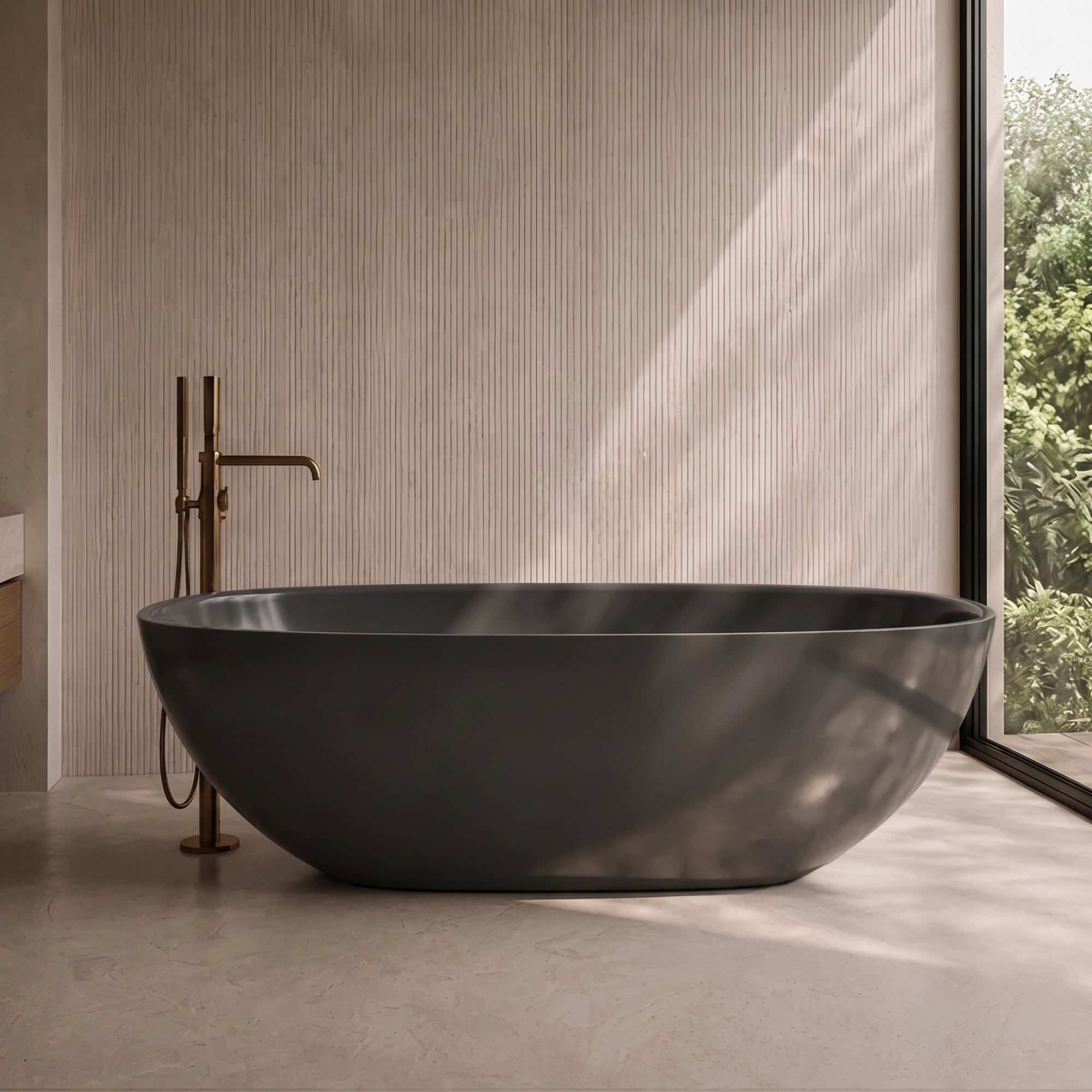 71" CAPPADOCIA OVAL BATHTUB - River Art Stone
