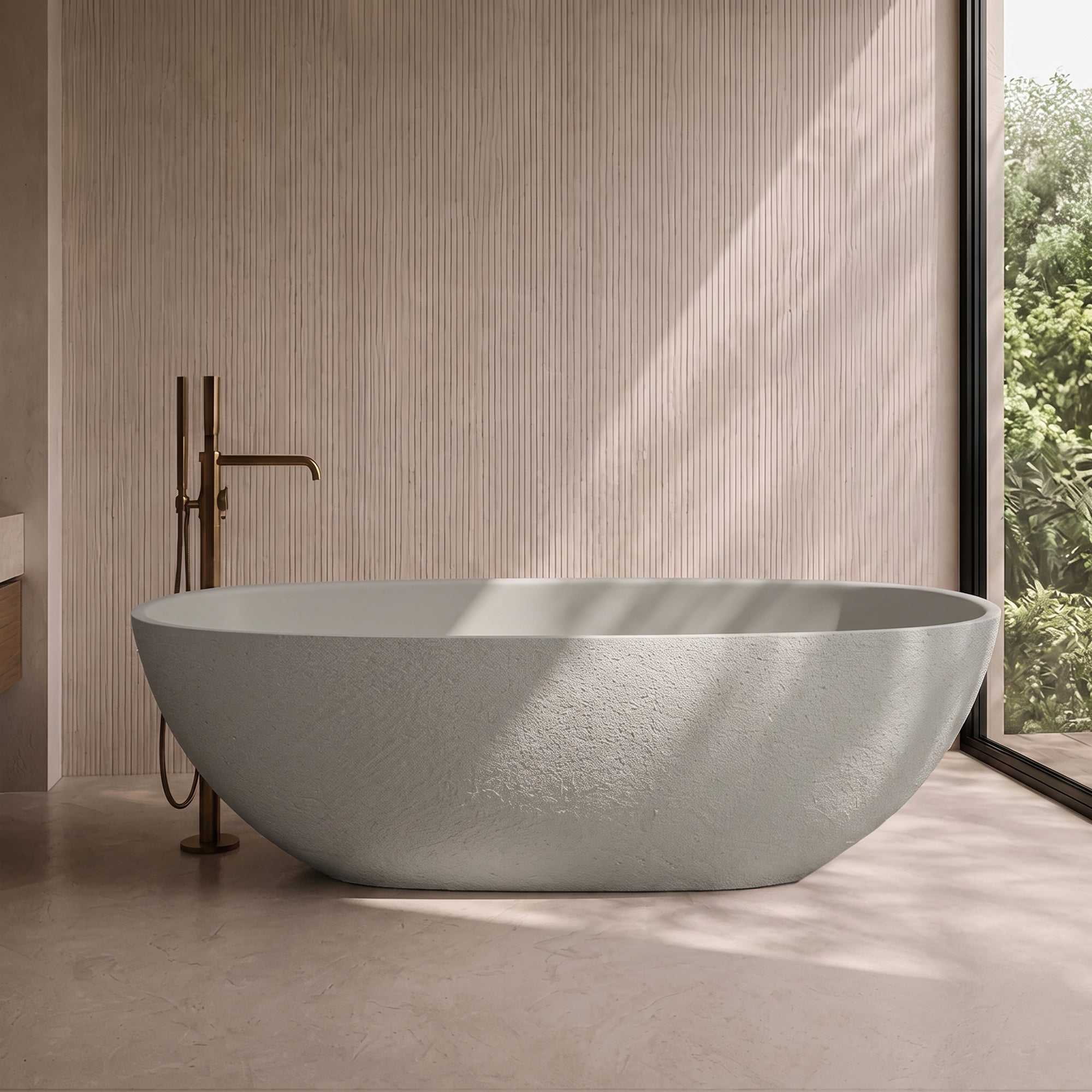71" CAPPADOCIA OVAL BATHTUB - River Art Stone