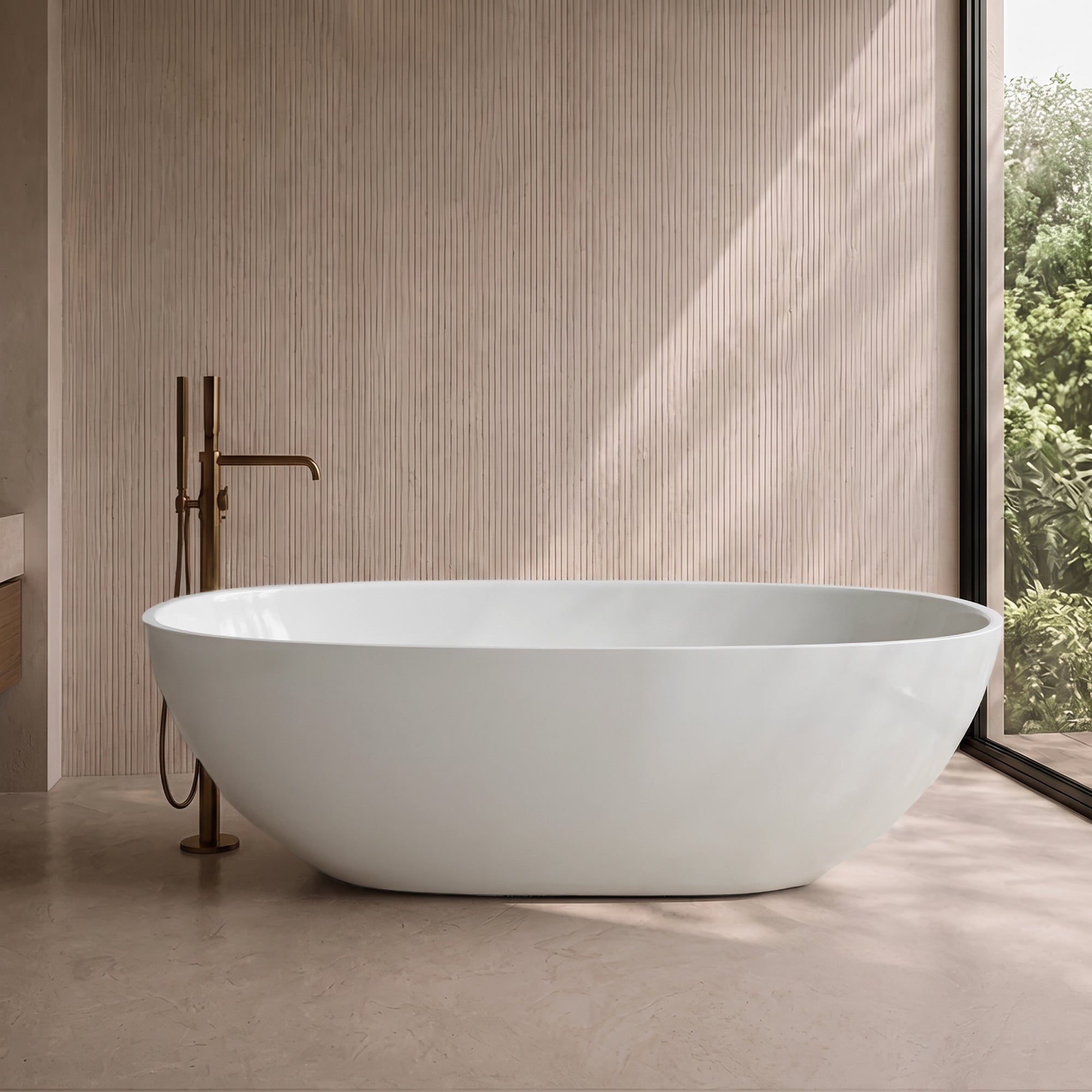 71" CAPPADOCIA OVAL BATHTUB - River Art Stone